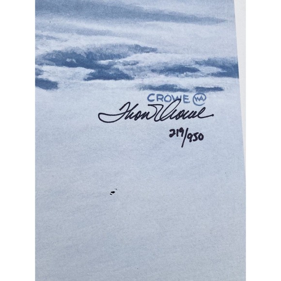Phillip Crowe “Snow Hunters” Signed & Numbered Lithograph Print 219/950 33”X22” - Picture 3 of 7